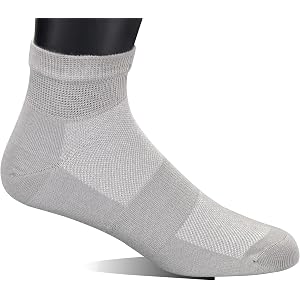 Yomandamor Mens 6pairs Non-binding Ankle Diabetic Socks Thin Cotton Breathable Socks,10-13