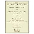 48 Famous Studies, (1st and 3rd Part): Oboe - Melodious Etudes with Oboe and Saxophone Sheet Music - Oboe and Saxophone Duet Book with 3 Duos Concertants