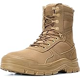 ANGRYRAM Tactical & Military Steel Toe Boots for men Lightweight Comfortable Men's Combat Boot Puncture Resistant Non Slip Work Boots for Men