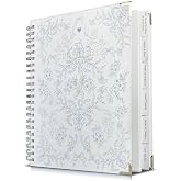 Bride Squad Wedding Planner Book and Organizer | Bridal Wedding Planner Book with Countdown Calendar &amp; Checklists | A Thoughtful Engagement Gifts for Couples, Blue &amp; White Floral