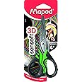 Maped Sensoft Fluoescent Scissors with Flexible Asymmetrical Handles 5 Inch, Assorted Colors (484310)