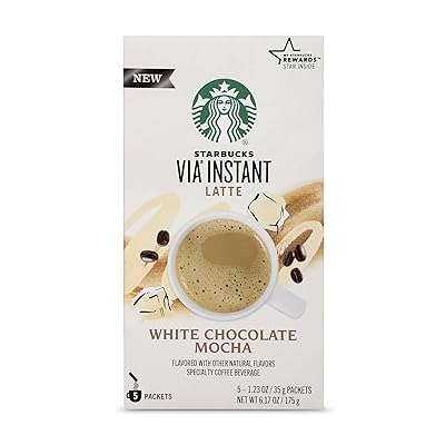 Starbucks VIA Instant White Chocolate Mocha Latte (1 box of 5 packets)