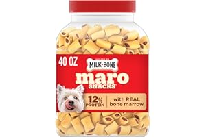 Milk-Bone MaroSnacks Small Dog Treats with Real Bone Marrow, 40 Oz. Canister