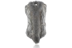 HEIZZI Genuine Rabbit Fur Vest with Pocket