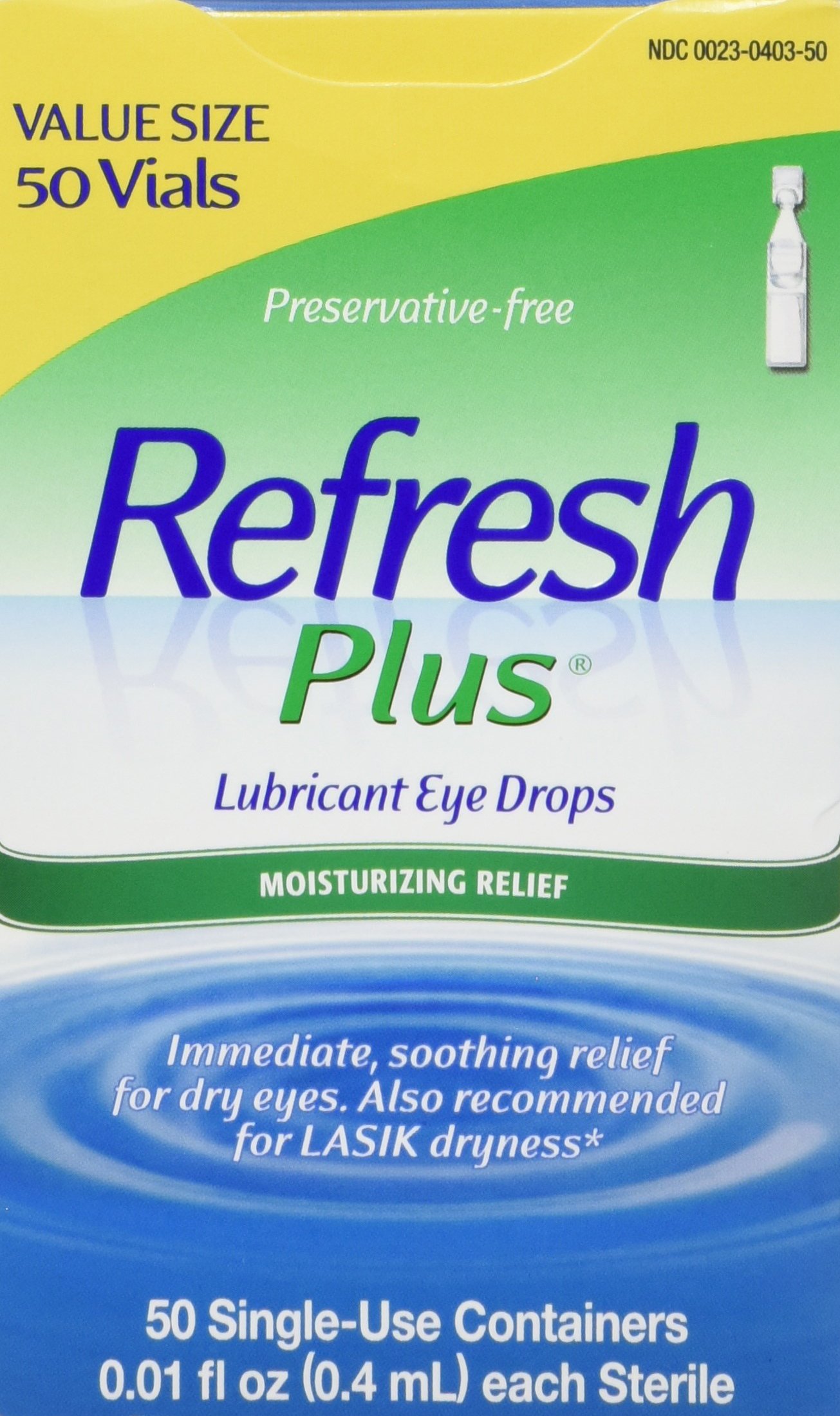 Allergan Refresh Plus Eye Drops, Lubricant, Sensitive, 50 ct. Buy
