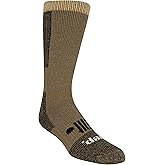 Jeep mens Rugged Wool Blend Crew Socks - 1 Pair Pack- Heavyweight Cushioned Comfort and Blister Prevention