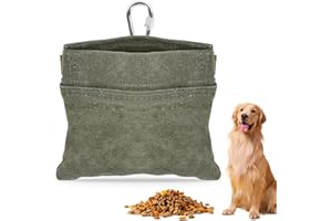 CONLI Dog Treat Pouch Portable Treat Pouches for Pet Training, Dog Training Treat Pouch with Carabiner, Auto Closing Pet Feed Snack Reward Pocket for Pet Travel or Outdoor Use