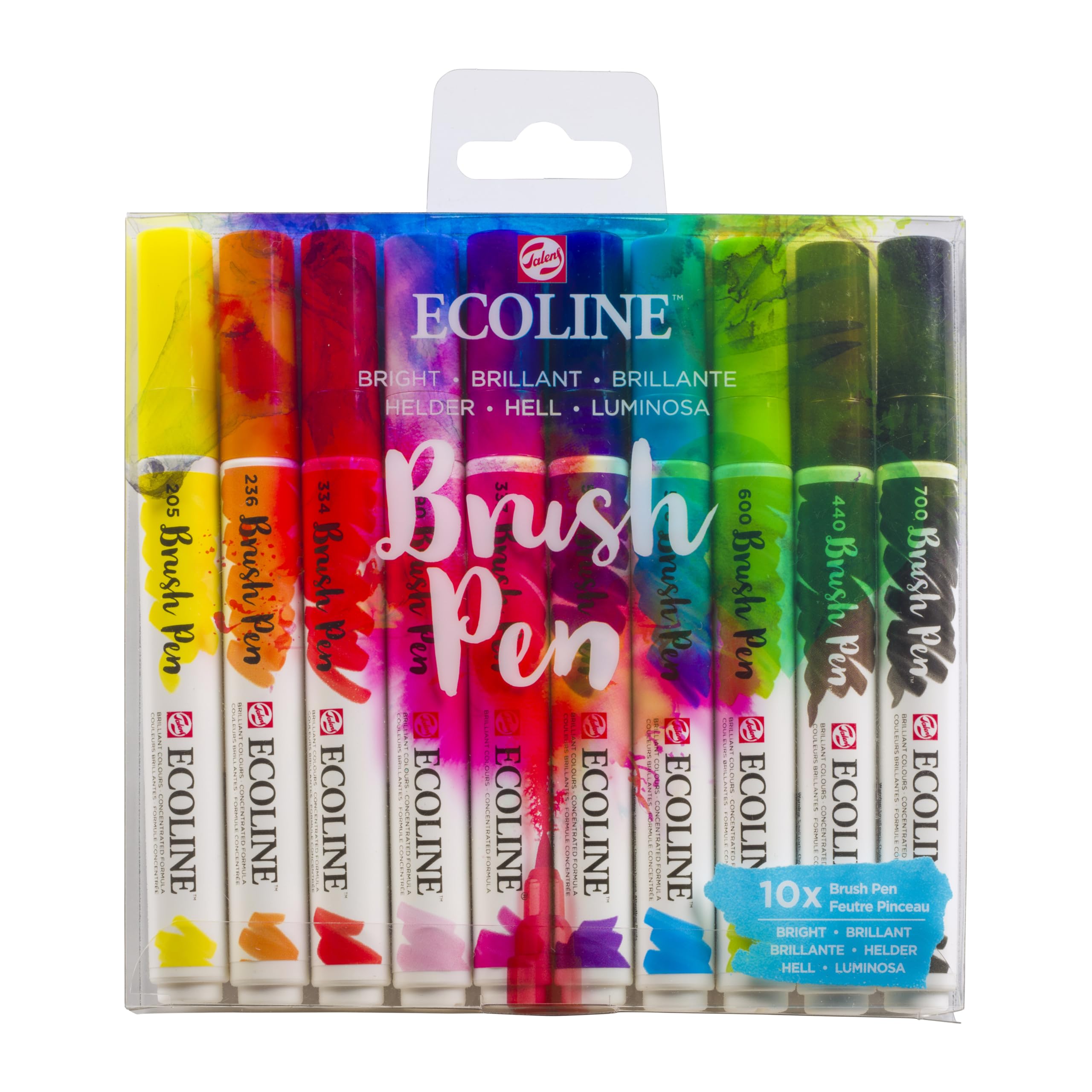 Ecoline Brush Pen Set of 10 Liquid Watercolor Pens – Bright Colors | Blendable Brush Markers for Hand Lettering, Drawing, & Crafts — image 1