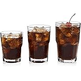 Libbey Boston Tumbler, Rocks, and Juice Glasses, 18 Piece Classic Stackable Glass Cups Set, Versatile, Kitchen Drinking Glasses Set for Everyday Use