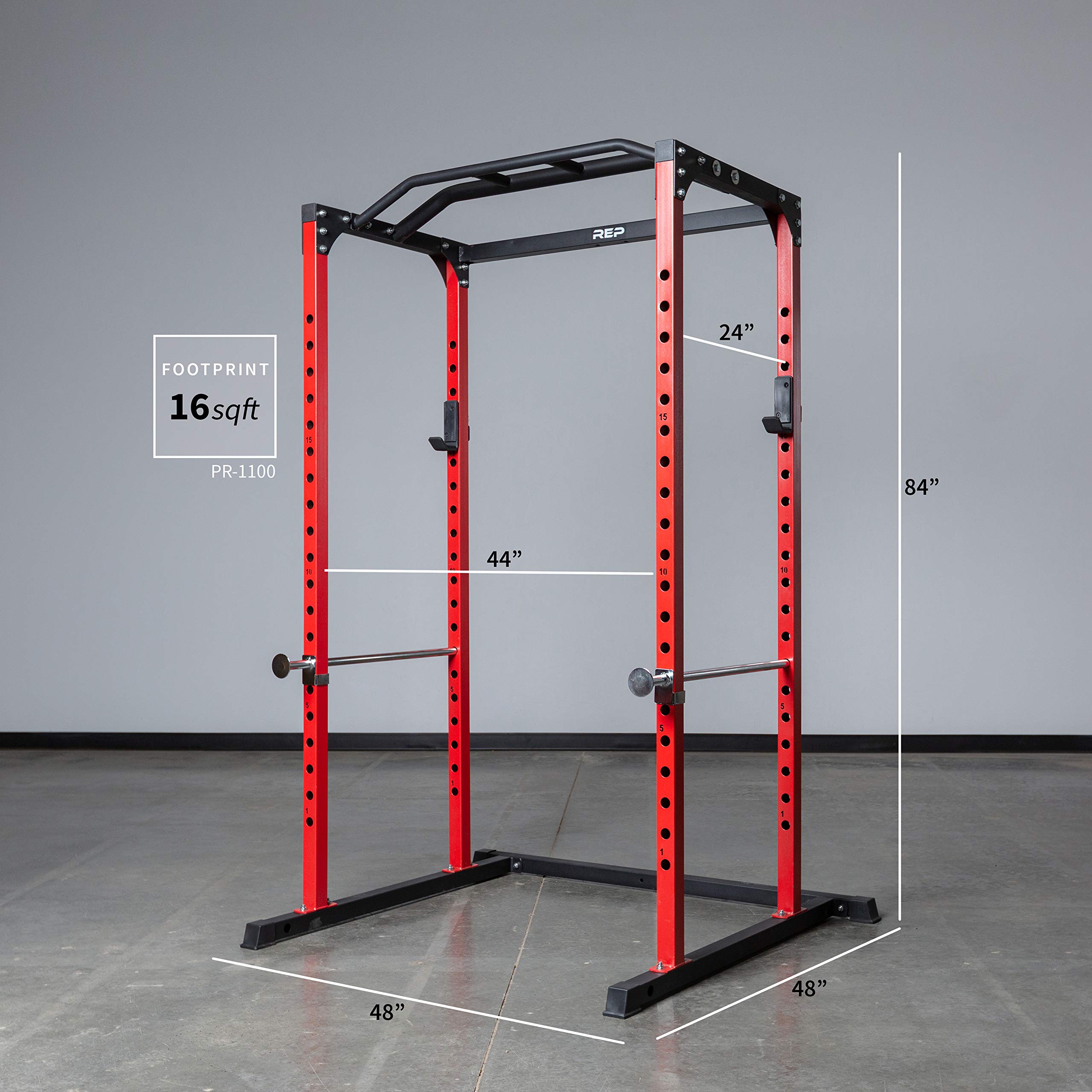 Rep PR-1100 Power Rack - 700 Lbs Rated Lifting Cage For Weight Training ...