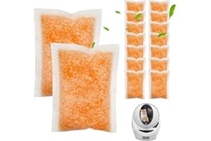 HARICH CURLIFE 16 Pcs Cat Litter Box Deodorizer Refills Compatible with Whisker OdorTrap Pod Litter Robot 4 Accessories Filter, Eliminates Odors, Litter Box Odor Eliminator (Peach Scent)