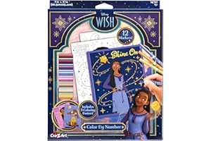 CRA-Z-ART Disney Wish! Color by Number with Markers, Creative Art Activity Set, Ages 4 and Up