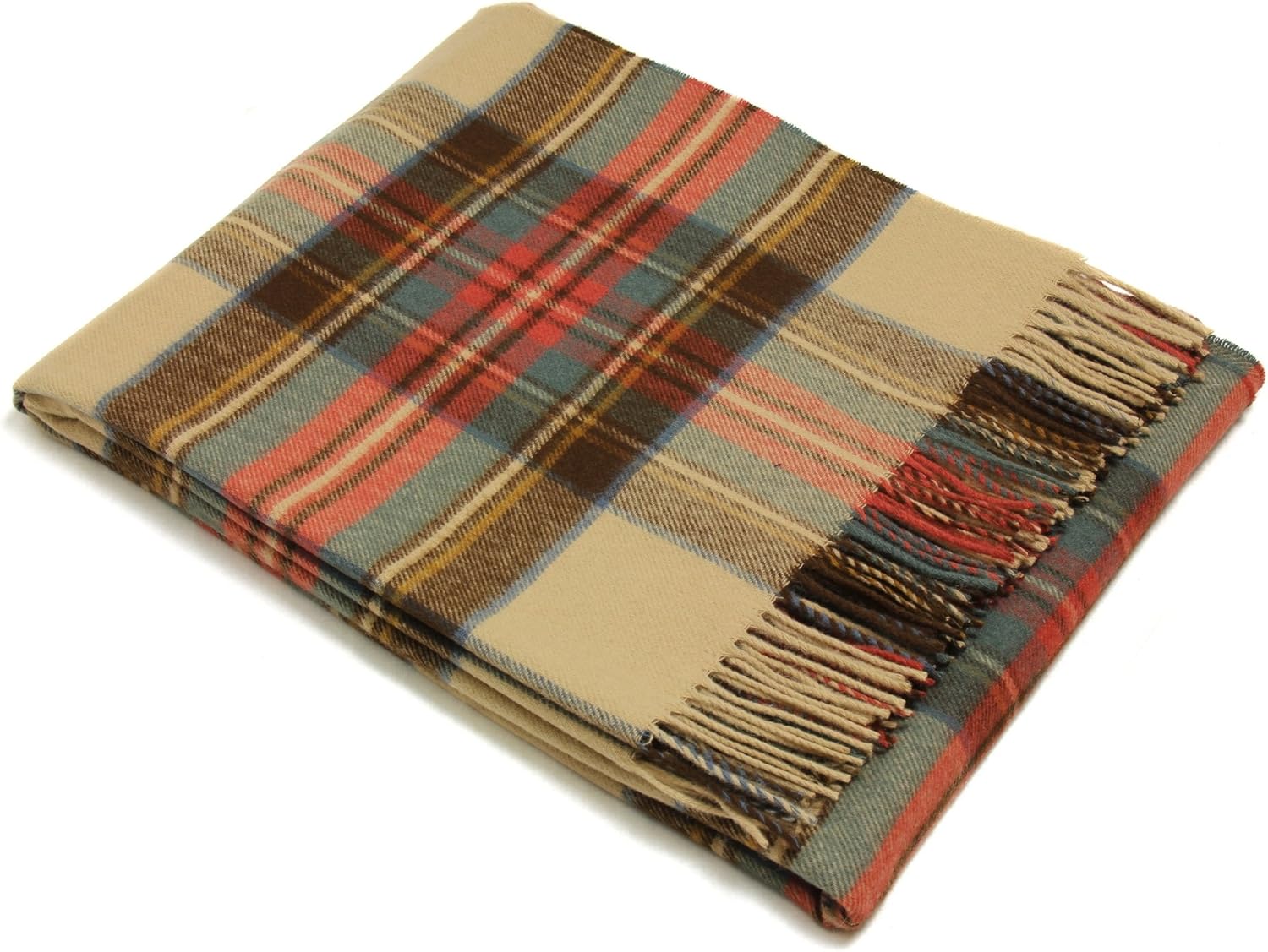 Bronte Throw Blanket Tartan Throw Merino Lambswool