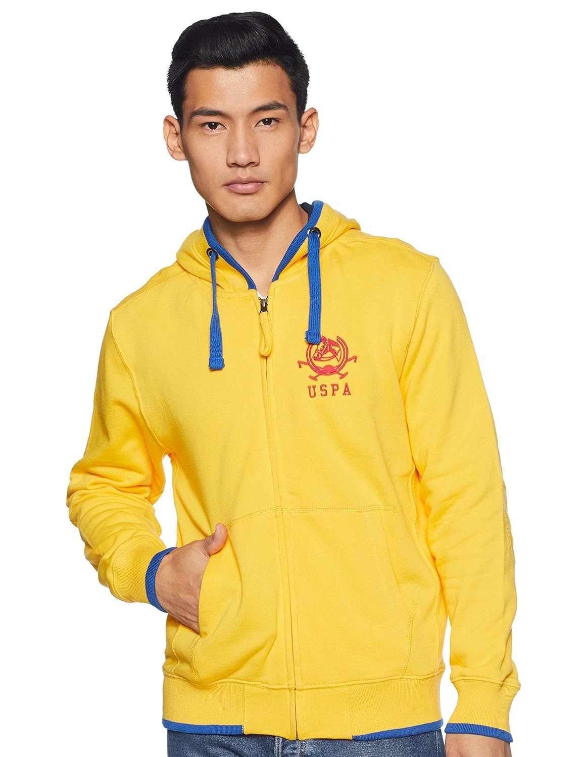 us polo yellow sweatshirt