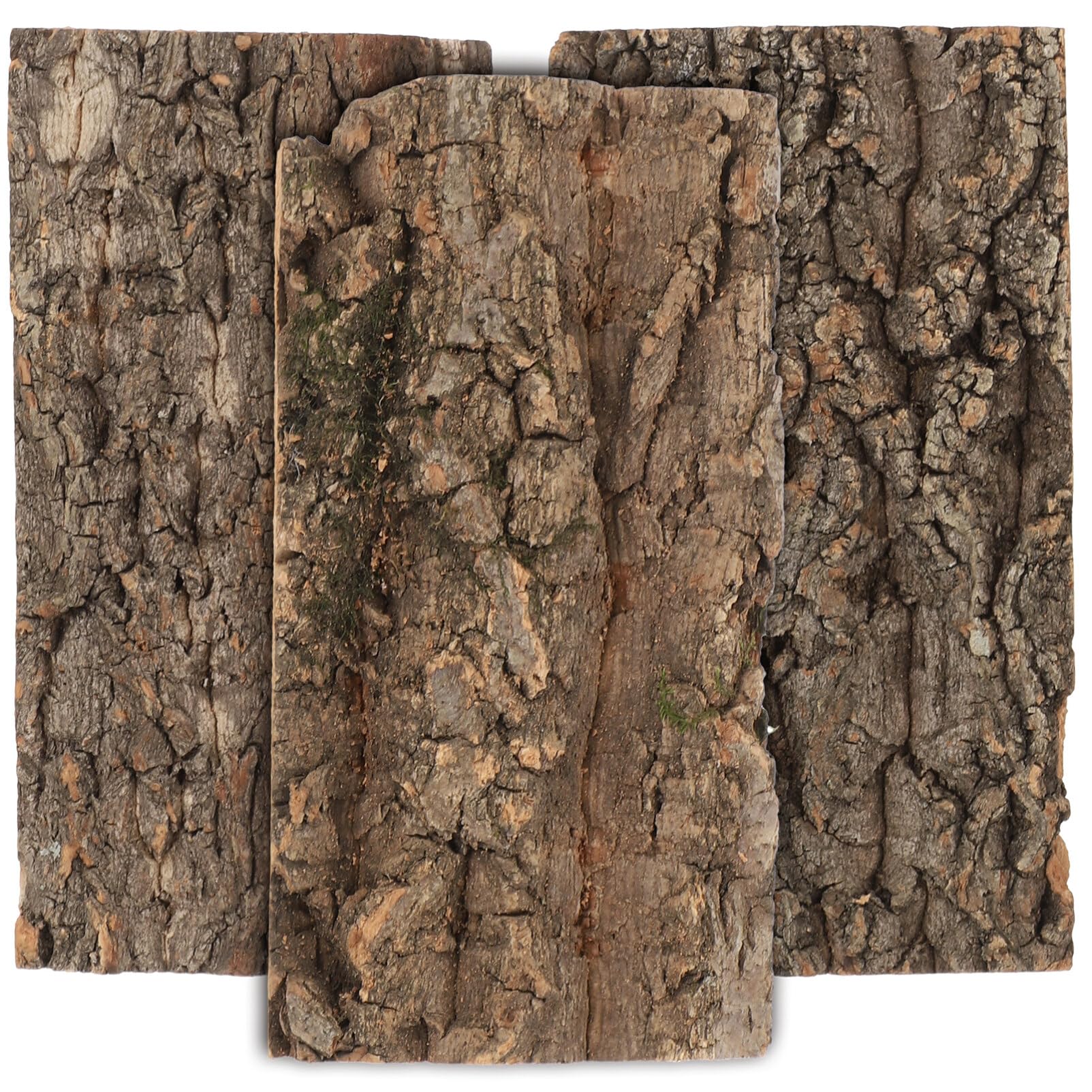 Totority 3 PCS Cork Terrarium Background, Natural Cork Bark Backdrop Tank Background, Reptile Climbing Wall Terrarium Decor Accessories for Turtle Beared Dragon Chameleon Snake
