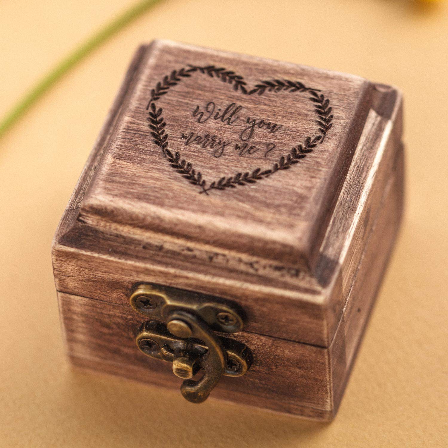 rustic wedding ring box