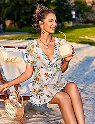 Avidlove Plus Size Cover Ups for Swimwear Tropical