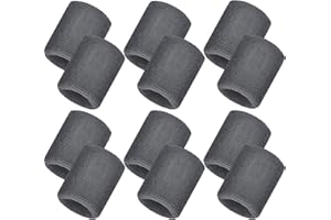 Bememo 12 Pack Sweatbands Sports Wristband Cotton Sweat Band for Men and Women, Good for Tennis, Basketball, Running, Gym, Working Out