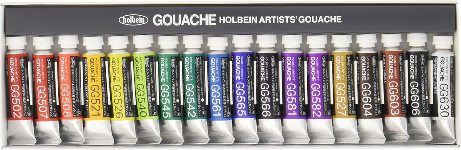 Holbein Artist Gouache Set G704 18 x 5ml tubes Amazon.ca