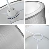 FRIDEKO HOME 2 Tier Light Shade Ceiling Grey Lampshade 30cm Modern Drum view 8