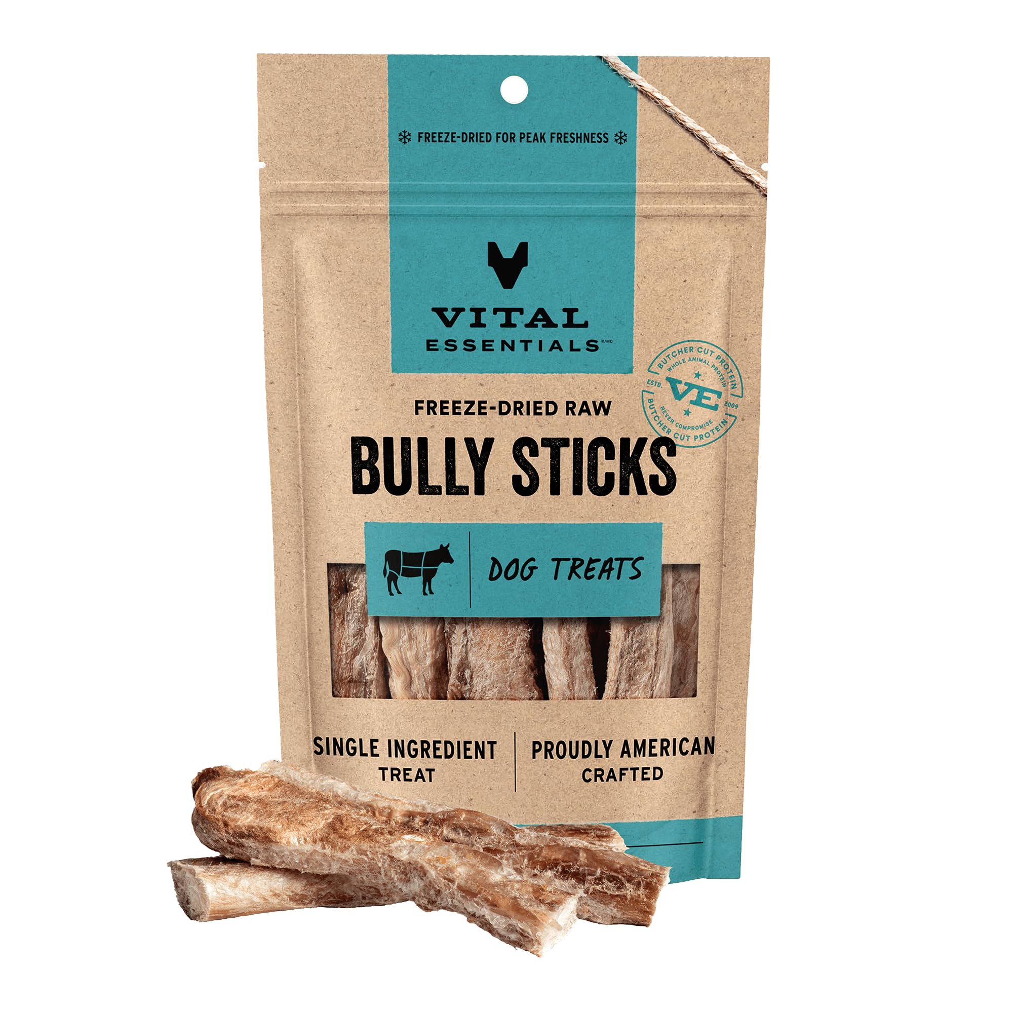 Vital Essentials Bully Sticks Dog Treats, 1.4 oz
