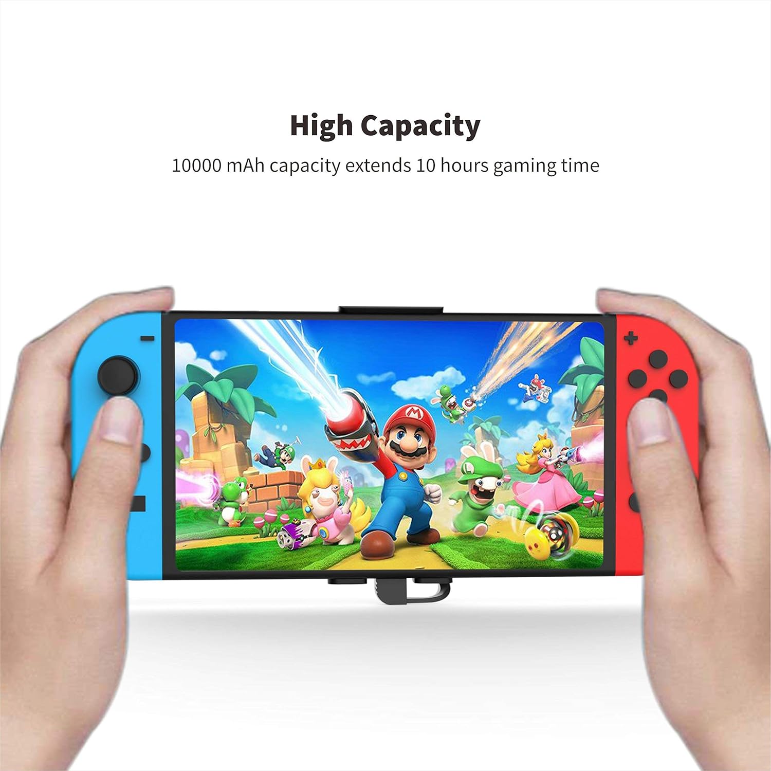 For Nintendo Switch Attached Power Bank, Marval.P GuliKit Battery Master, 10000mAh 5V/3A Flash Rechargeable Tech, Backup Battery Pack Charging Case for Extending 10+ Playing Hours: Video Games