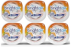 Bright Air Max Odor Eliminator Gel, Biobased Air Freshener, Cruelty Free, Citrus Burst Scent, 8 Oz Each, 6 Pack
