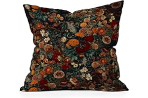 Society6 Exotic Garden-Night XXI Throw Pillow Insert-Home Decor by Burcu Korkmazyurek, 16L x 16W