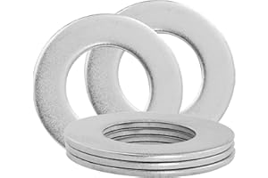 Zernmiarder 1-1/4" Stainless Steel Flat Washers - 2-1/2" Outside Diameter, 304（18-8） Stainless Steel Washers Metal Washer for Screws Bolts, Pack of 5