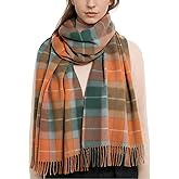 Achillea Long & Wide Scottish Tartan Plaid Shawl Wrap – Soft Cashmere Feel Winter Scarf, Outlander-Inspired Christmas Gift