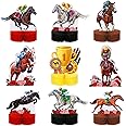 9 Pcs Kentucky Horsing Racing Derby Decorations Horse Racing Honeycomb Centerpieces Kentucky Horse Derby Party Supplies 3D Horse Birthday Party Table Decor Baby Shower Derby Plates Birthday Party