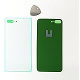 (md0410) Compatible for iPhone 8 Plus 5.5" White Back Glass Door Cover Phone Replacement with Adhesive and Opening Tool