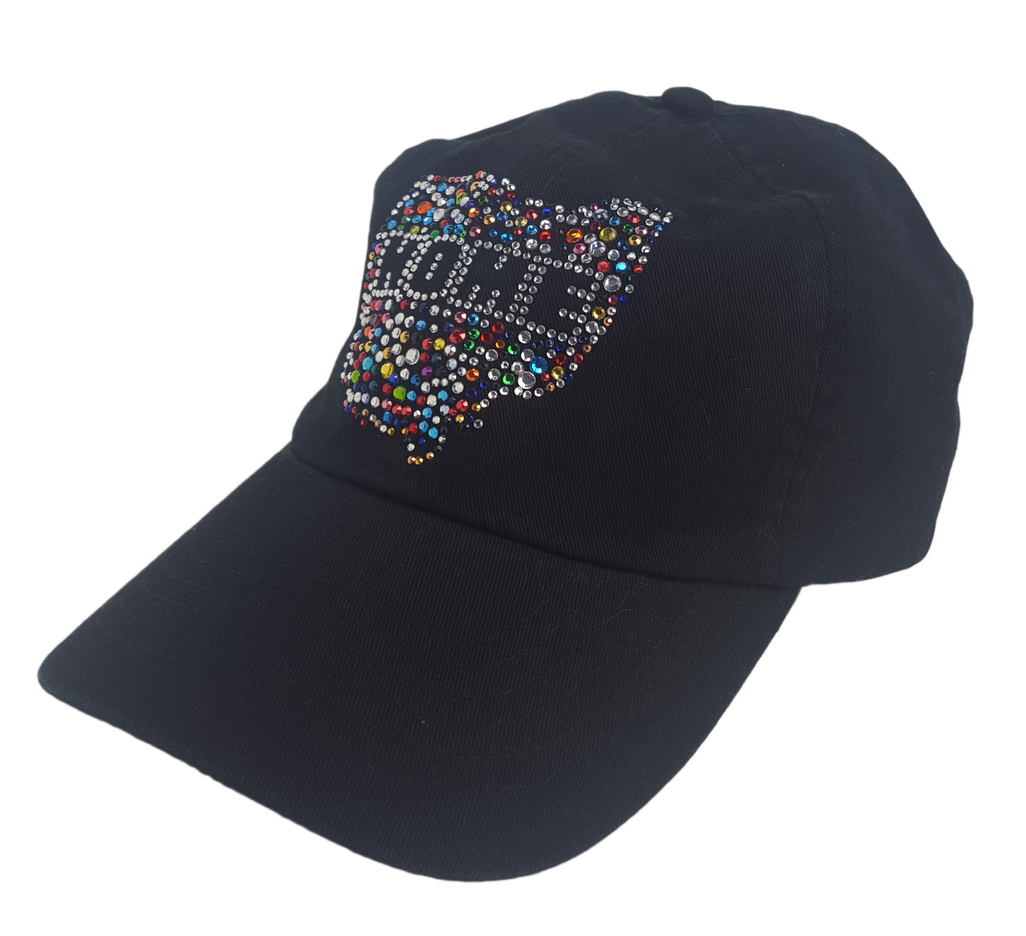 Nitro USA NCAA Ohio State Buckeyes Women's State Home Confetti Rhinestone Cap, One Size, Black