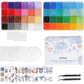 ARTKAL Fuse Beads Kit,48 Colors 24000 Pcs Melty Beads 2.6mm Iron Beads Kit | 4 Pegboards, 2 Tweezers, 2 Large Ironing Paper, 48 Patterns, for Pixel Art Handmad Projects, Birthday Christmas Holiday Gift