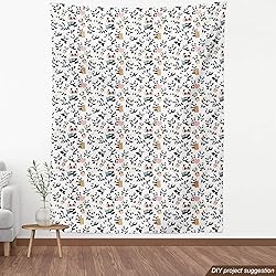 Ambesonne Animals Fabric by The Yard, Cartoon