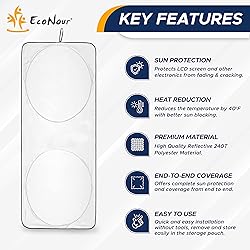 EcoNour Jeep Windshield Sunshade | Sun Visor for UV