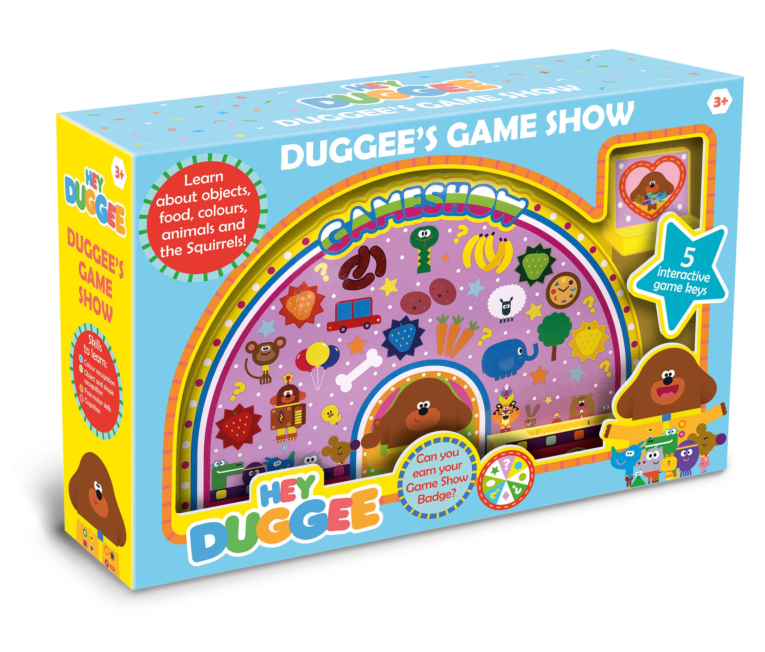 Hey Duggee HD24 Game Show Toy For Kids - Helps Child Development, Learning, Listening, Character, Object and Colour Recognition, Cognition and Motor Skills, 3+ Years,Multicolor,Small