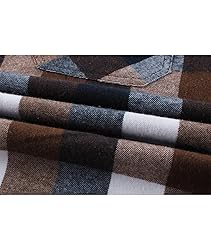 ZITY Men's Flannel Hoodie Shirts Casual Button Down