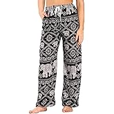 Urban CoCo Women's Floral Print Summer Boho Pants Harem Beach Vacation Pants