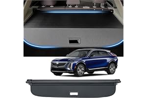 Yumemoo Retractable Cargo Cover for 2023 2024 2025 Cadillac Lyriq Accessories, Rear Trunk Cover Compatible with 2025 2024 2023 Cadillac Lyriq Security Shielding Shade No Gap Car Accessory B