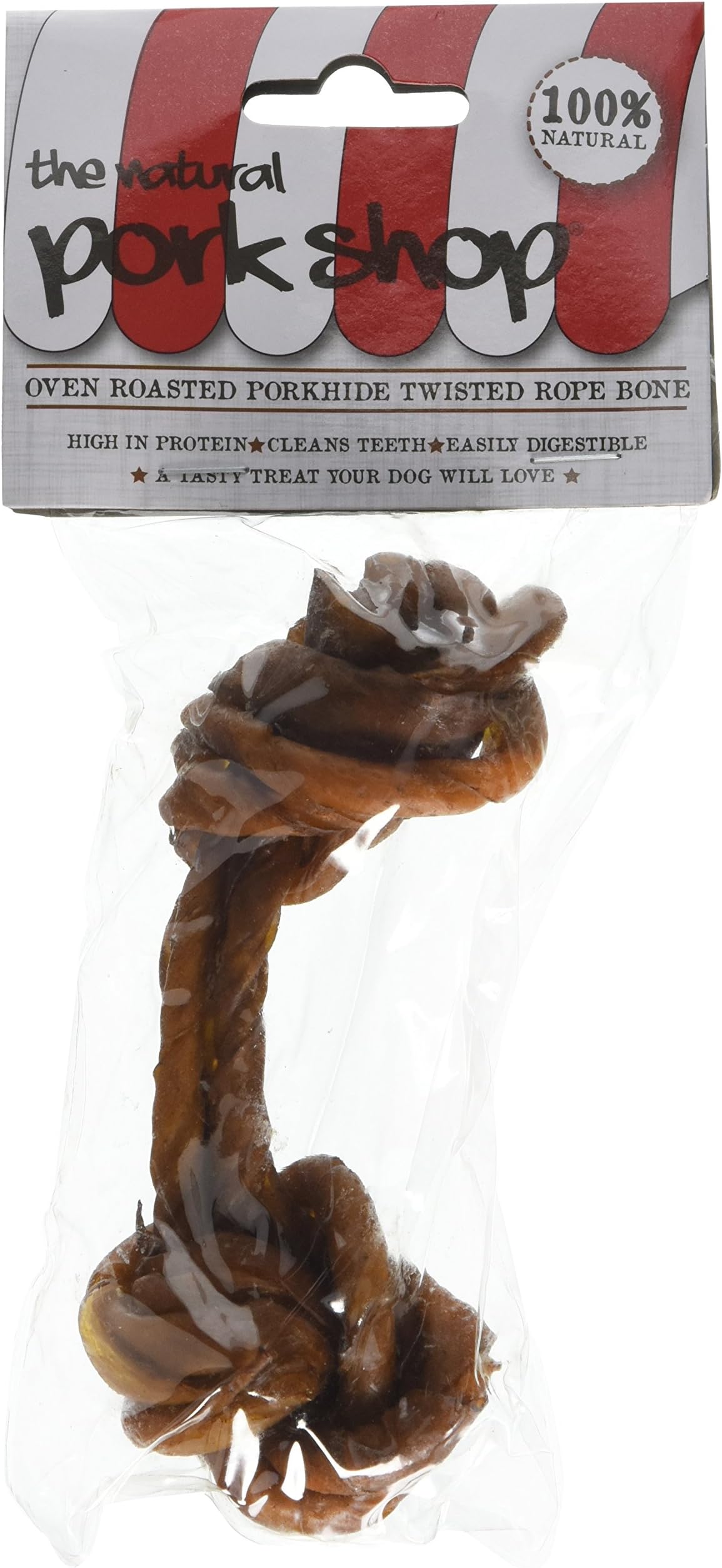 Happy Pet Pork Shop Pork Hide Single Twisted Rope Bone 6" (Pack of 6)