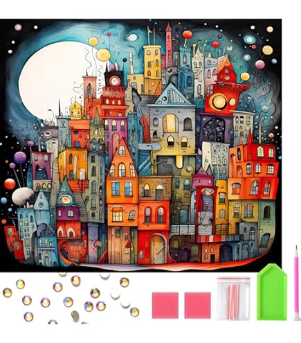 Diamond Art Club Kit De Pintura De Diamantes En Lienzo Del X