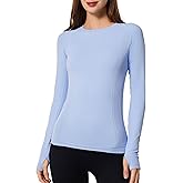 Gxpok Seamless Workout Tops for Women Quick Dry Long Sleeve Gym Shirt Breathable Yoga Athletic Tops