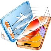 Mkeke for iPhone 17 Pro Screen Protector 3 Pack [9H+ Hardness] [Military-Grade Drop Protection] [Sensitive Touch] [Easy Installation] [HD Clear] Full Edge Coverage Tempered Glass
