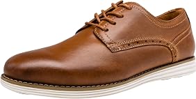 Vostey Men's Dress Shoes Leather Casual Dress Shoes for Men Leather Business Oxford Shoes for Men