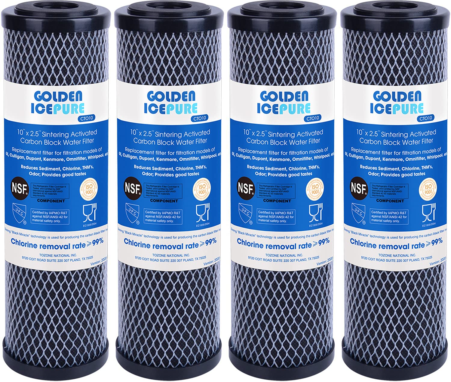 ICP-S-CTO10 Whole House Sintering Activated Carbon Water Filter 10"