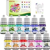 Limino 12 Color Bath Bomb Soap Dye - Skin Safe, Food Grade Coloring for Soap Making Supplies, DIY Bath Bomb Supplies Kit, Sli