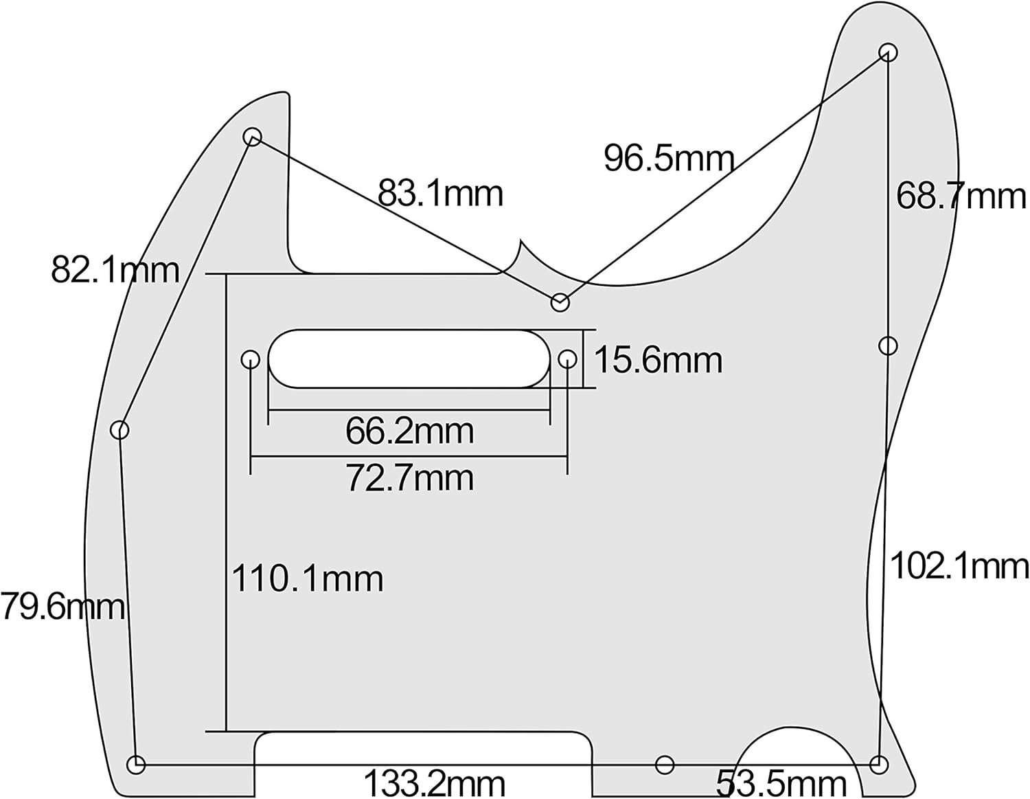 FLEOR 8 Hole 4Ply Brown Tortoise Shell TL Pickguard Single Coil Neck Hole Cut Guard Plate with Mounting Screws for U.S./Mexican Standard TL TE Plate Replacement - Image 3