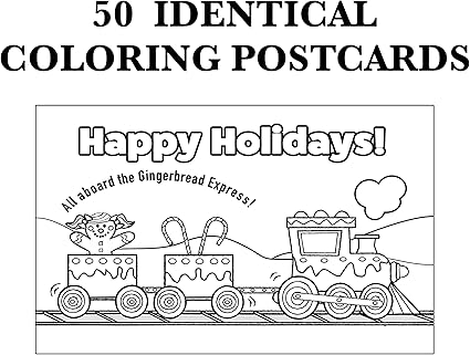 Tarjetas Postales Para Colorear 50 Ct De 10 X 15 Cm A Granel