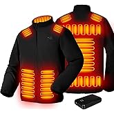 Panatude Heated Jackets for Men with Battery Pack Included(16000mAh) Polar Fleece Mens Heating Coat Hoodie for Winter